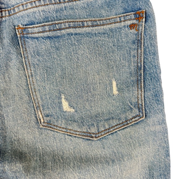 Madewell Womens Classic Straight Leg Jeans Size 28 Distressed Frayed Hem Denim - Picture 9 of 12